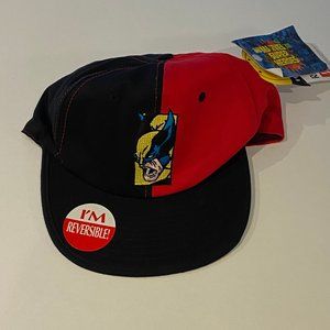 Vintage 90s Marvel Comics split reversible hat New old Stock